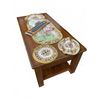 Image 6 : Wood Coffee Table With Drawer, Cribbage Board, Cards, Doilies, and Coasters
