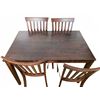 Image 1 : Wood Dining Table With Four Upholstered Chairs