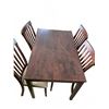 Image 2 : Wood Dining Table With Four Upholstered Chairs
