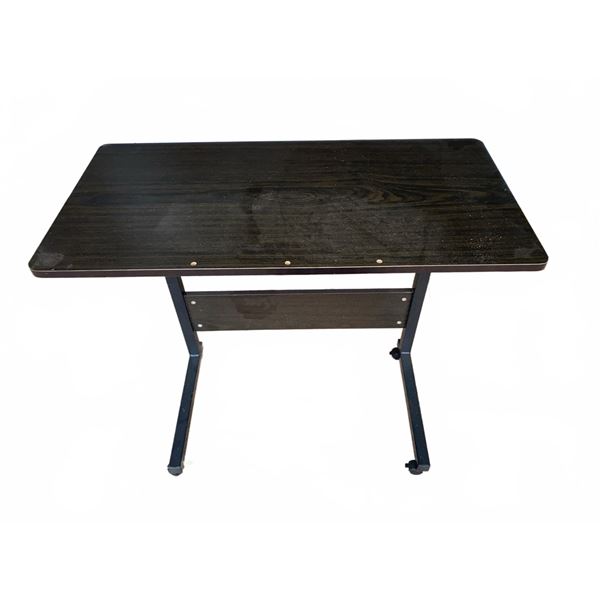 Adjustable Tilt-Top Drafting Table on Wheels, Dark Wood Finish