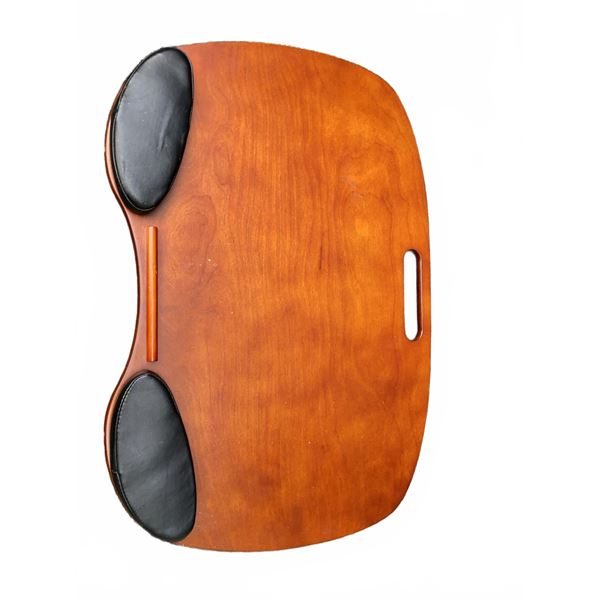 Wood Lap Desk with Cushioned Base and Wrist Pads