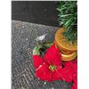 Image 3 : Artificial Tabletop Christmas Tree with Gold Base, Adapter and Ornaments