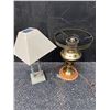 Image 1 : Modern Table Lamps Including Solar and Brass with Wood Base