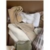 Image 4 : Box Lot of Mixed Kitchen Towels and Linens Assorted Colours and Sizes