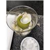 Image 4 : Decor Set: Stokes Porcelain Tray, Glass Vase with Shells, Decorative Canister