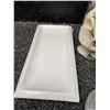 Image 5 : Decor Set: Stokes Porcelain Tray, Glass Vase with Shells, Decorative Canister