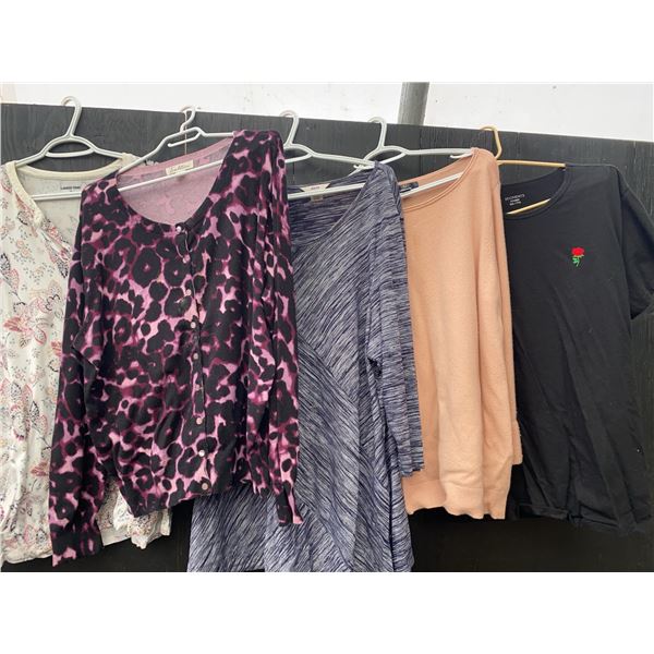 10 Women's Tops and Sweaters, Assorted Brands, XL to XXL