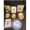 Image 1 : Framed Art, Wall Clock, Holy Bible, and Magnolia Plaque