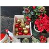 Image 4 : Christmas Decorations Lot With Figurines, Ornaments, and Cushions