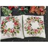 Image 6 : Christmas Decorations Lot With Figurines, Ornaments, and Cushions