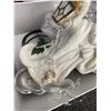 Image 5 : Christmas Decor Including Santa Figurine, Ornaments, and Tree Skirt