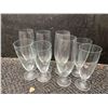 Image 1 : 8 Clear Glass Footed Beer Glasses