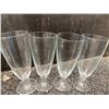 Image 3 : 8 Clear Glass Footed Beer Glasses