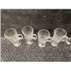 Image 2 : 4 Clear Glass Irish Coffee Mugs with Handles