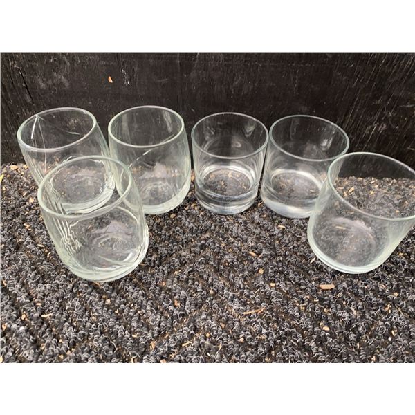 6 Clear Glass Tumblers