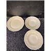 Image 2 : 3 Ivory Glazed Ceramic Plates and 2 Bowls