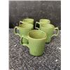 Image 2 : 5 Style Eyes by Baum Bros Retro Collection Green Ceramic Mugs