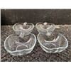 Image 2 : 4 Arcoroc France Clear Glass Apple-Shaped Bowls