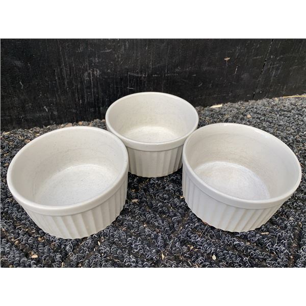 3 Oven Proof Stoneware Ramekins Made in Japan