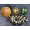 Image 1 : Coloured Glass and Glazed Ceramic Serving Bowls, Set of Four