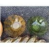 Image 3 : Coloured Glass and Glazed Ceramic Serving Bowls, Set of Four