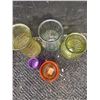 Image 2 : Five Assorted Coloured Glass Vases and Candle Holder