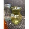Image 5 : Five Assorted Coloured Glass Vases and Candle Holder
