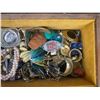 Image 3 : Wooden Jewellery Box With Costume Jewellery and Watches