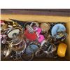 Image 5 : Wooden Jewellery Box With Costume Jewellery and Watches