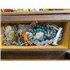 Image 7 : Wooden Jewellery Box With Costume Jewellery and Watches