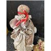Image 2 : Decorative Lot: Fabric Mouse Doll, Stained Glass Angel, Straw Angel, Figurine