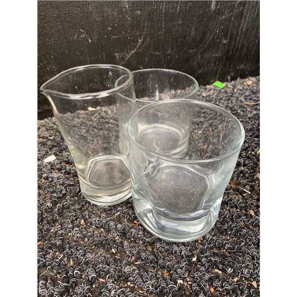 Three Assorted Clear Glasses Including Aberlour Whisky Glass