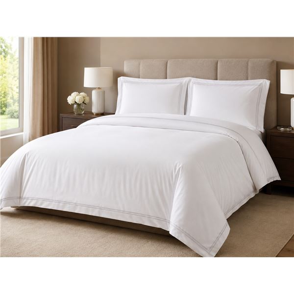 Hotel Collection 3-Piece White Duvet Cover Set – King Size