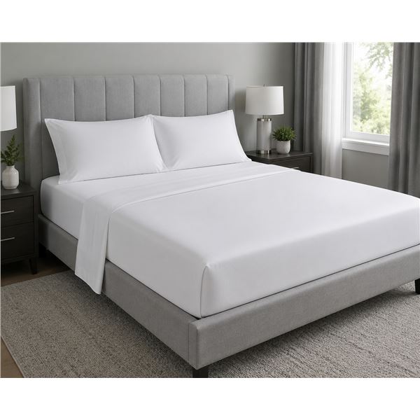 Kingsdown Royale 600 Thread Count Sheet Set – White – Queen Size