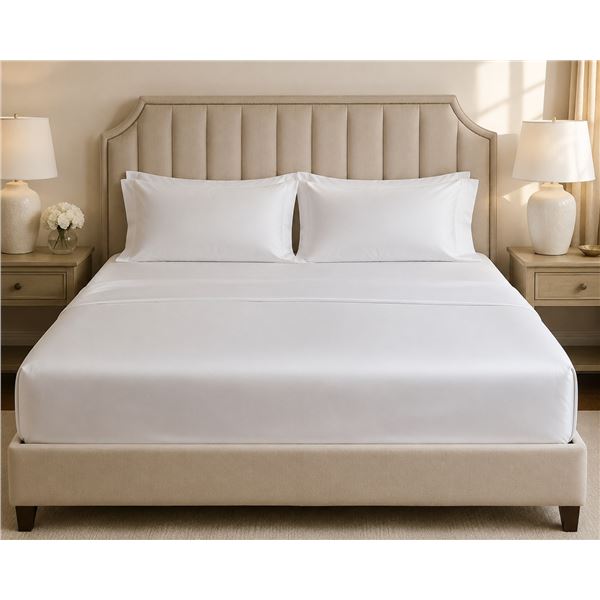 Kingsdown Royale 600 Thread Count Sheet Set – White – Queen Size