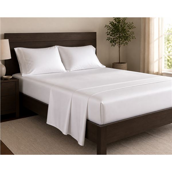 Kingsdown Royale 600 Thread Count Sheet Set – White – Queen Size
