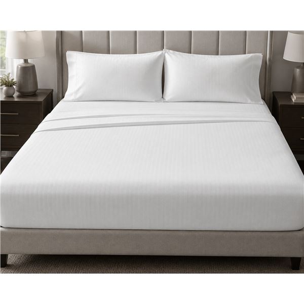 Sunset White Sheet Set – King Size