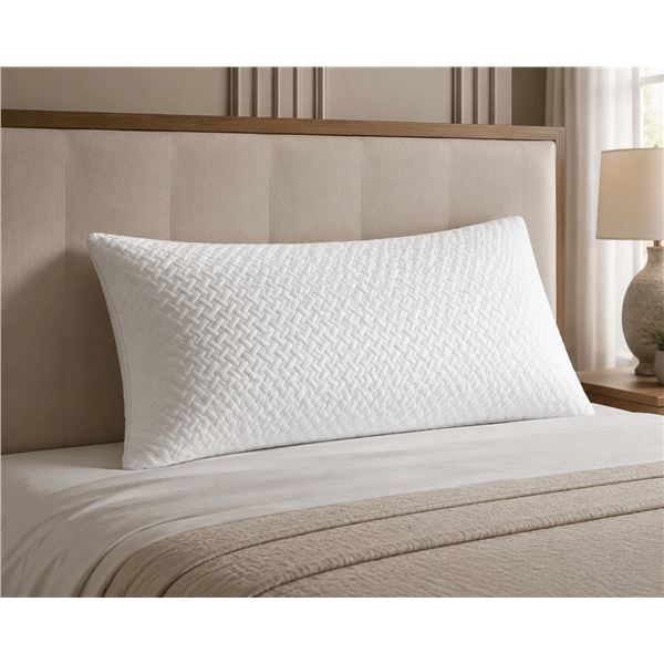 Shredded Memory Foam Pillow – White – King Size