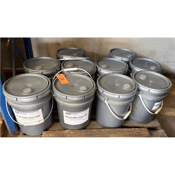 Qty 10 Gray 5-Gallon Pails 550057089 MSI AFTMKT Compressor Lubricant Comparable to Sullube