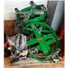 Image 1 : Multiple Uline Green Steel Drum Dollies & Trailer Hitch Ball Mount Assembly