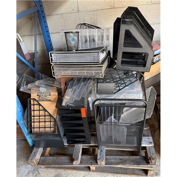 Pallet Office Organization Essentials: Mesh Desk Organizers, Vertical Files, Clear Document Files, e