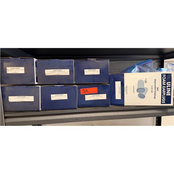 Qty 7 Boxes Uline S-22140 Bell Disposable Earplugs (200 pair/box)