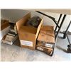 Image 14 : Contents of Shelf & Table: Multiple PPE Respirator Boxes, Hoods, Filters, RPB Lenses, Breathing Tube