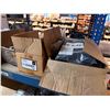 Image 17 : Contents of Shelf & Table: Multiple PPE Respirator Boxes, Hoods, Filters, RPB Lenses, Breathing Tube