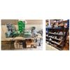 Image 1 : Contents of Shelf & Table: Multiple PPE Respirator Boxes, Hoods, Filters, RPB Lenses, Breathing Tube
