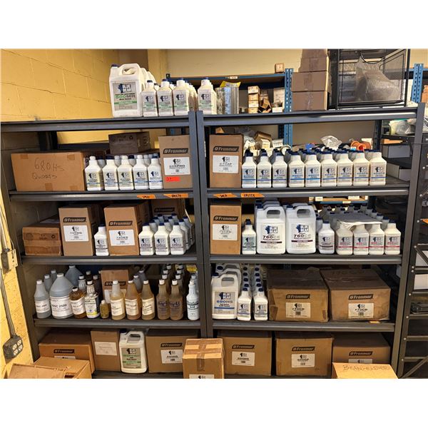 Contents of Shelf: Multiple Franmar & BLUE BEAR Cleaning & Surface Preparation Products (shelf not i