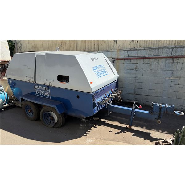 Grimmer Schmidt E2955 Towable Dual-Axle Trailer-Mounted Air Compressor (Starts & Runs)