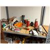 Image 16 : Contents of Shelf: Multiple Motors, Gauges, Relays, Switches, Fuses, Cables, Hardware, etc  (shelf n
