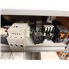 Image 9 : Contents of Shelf: Multiple Capacitors, Fuses, Timers, Contactors, Mufflers, Relays, Hoses, etc  (sh