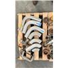 Image 3 : Contents of Pallet:  Misc Pipe Fittings, Connectors, Clamps, Parts, etc